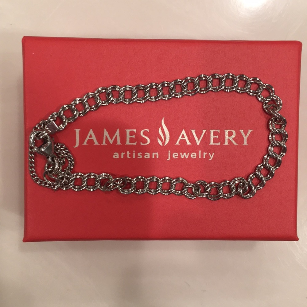 Medium Double Curb Charm Bracelet